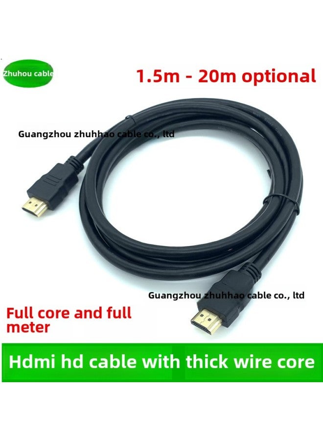 1.4 Version Hdmi Cable SuPPorts 1080P Resolution Nickel-Plated Terminal Hdmi High-definition Cable 1.5m Full Meter-Color:Black-Cord Length:1.5m  - Image 4