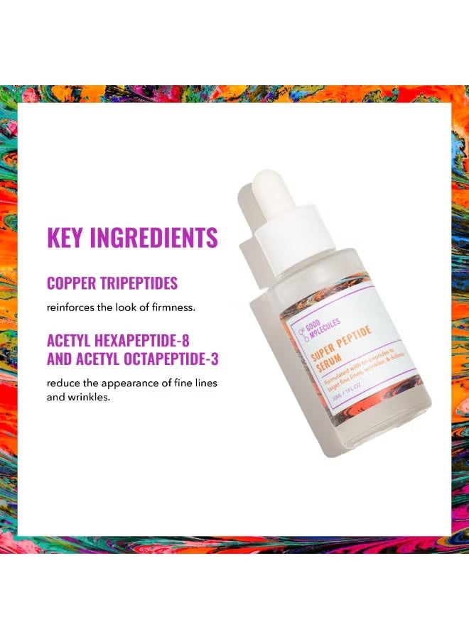 Good Molecules Super Peptide Serum - Anti-aging Facial Serum with Peptides and Copper Tripeptides to Plump and Firm - Water-Based Skincare for Face - Image 3