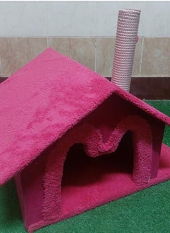 Pet House with Scratching Post (Pink) - pzsku/Z3C7EFCECC97ED297F3A7Z/45/_/1722532264/ceccc3e3-8420-42d0-977d-ccbc51ca1717