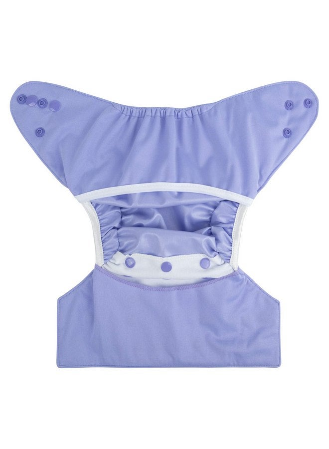 babygoal Cloth Diaper Covers 6 Pack with Wet Bag for Fitted Diapers and Prefolds with Double Gussets, Adjustable and Reusable for Baby Girls 6DCF07 - Image 5