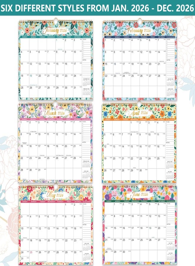 Feteulo 2026 Calendar - 2026 Wall Calendar 12 Month, 14.6" x 11.5", Calendar 2026, Large Wall Calendar 2026 from Jan. 2026 - Dec. 2026, 2026 Hanging Calendar, Twin-Wire Binding, Julian Dates - Image 5