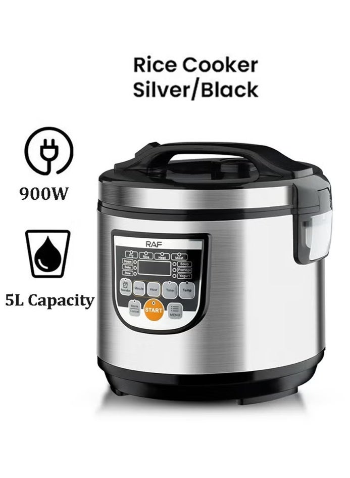 RAF Multi-Purpose Electric Rice Cooker with Steaming Tray, Fast Heating Technology, Safe 2-Pin Power Plug, Energy Efficient Operation, Long-Lasting Build Quality, Perfect for Everyday Healthy Meals - Image 1