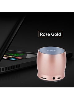 EWA EWA A150 Portable Mini Bluetooth Speaker Wireless Hifi Stereo Strong Bass Music Boom Box Metal Subwoofer, Support Micro SD Card & 3.5mm AUX (Rose Gold)  - Image 2