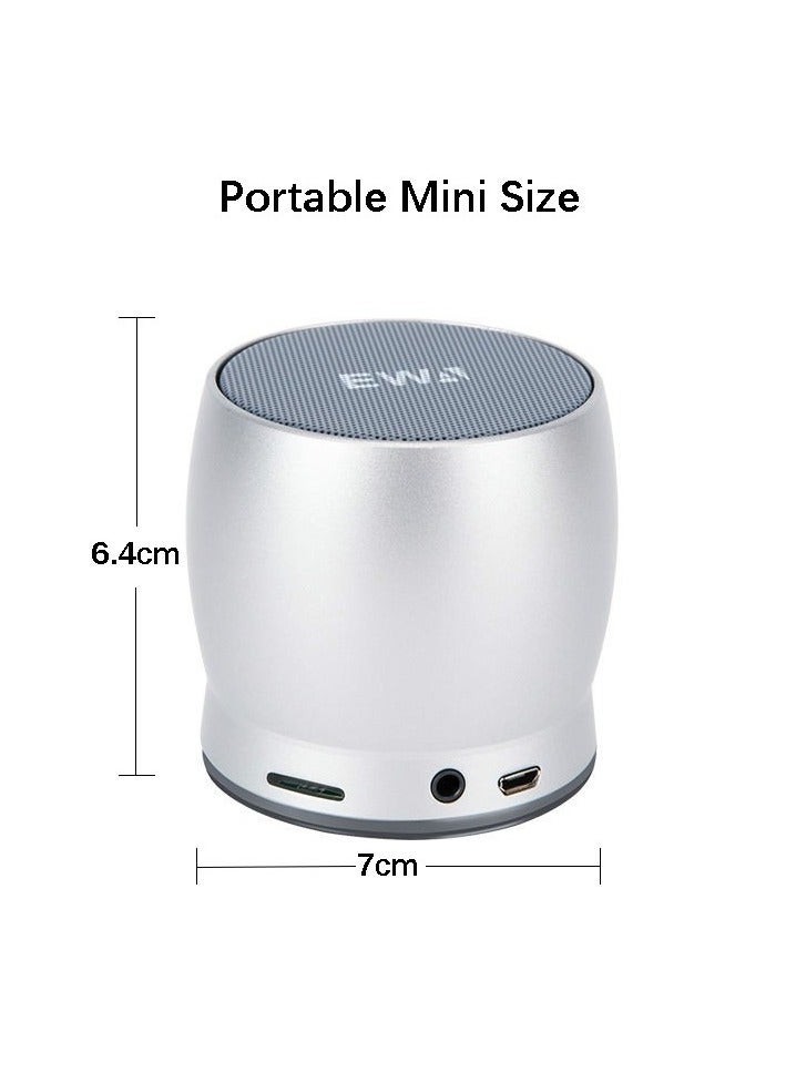 EWA A150 Portable Mini Bluetooth Speaker Wireless Hifi Stereo Strong Bass Music Boom Box Metal Subwoofer, Support Micro SD Card & 3.5mm AUX (Rose Gold) - Image 4