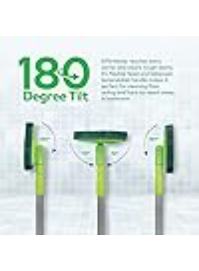 سكوتش برايت Scotch-Brite Height Adjustable Handle Bathroom Tile Scrubber Brush- Cleans Tiles, Hard to Reach Corners, Floors Without Bending, Tough Stain Removal, 180° Rotating Triangular Head for Easy Cleaning - Image 4