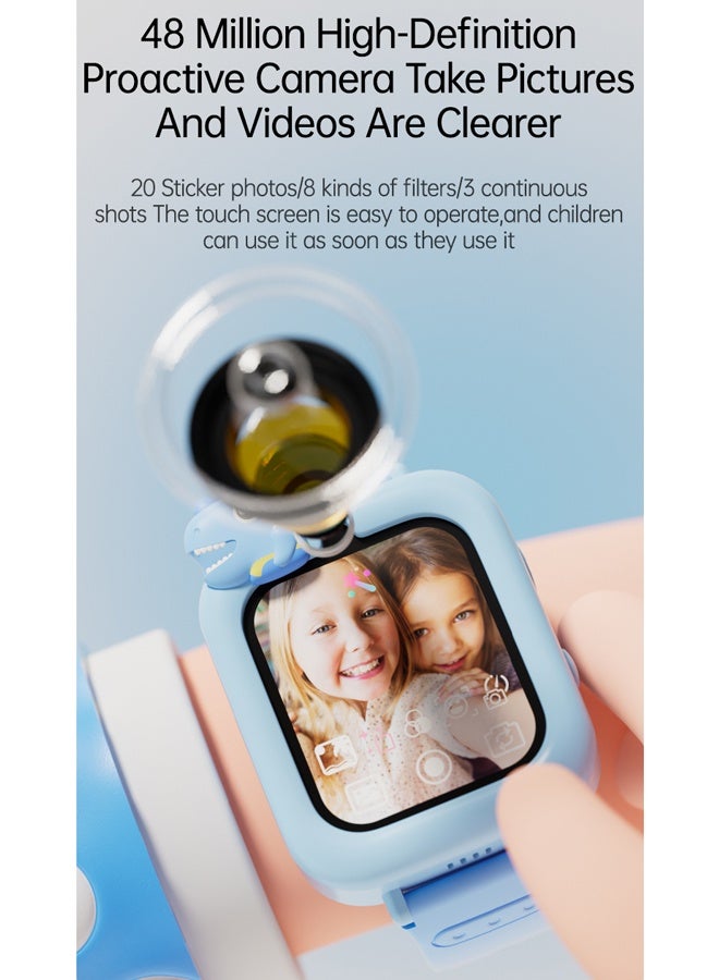 Smart Watch for Kids, 32G TF Card Kids Watch with Games Camera Video Recorder Music Alarm Calculator Calendar Flashlight Stopwatch Pedometer, Fun Birthday Gifts Boys Watch Toys for 4-16 Year Olds Blue - Image 2