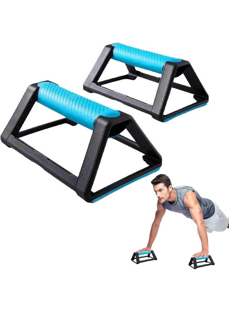 Bukela Push Up Bars for Home Workout, Triangular Stable Support with Wrist Protection & Anti-Slip Base, Strength Training Handles for Men and Women, Pushup Stands for Chest Arm Exercise -1 Pair - Image 1