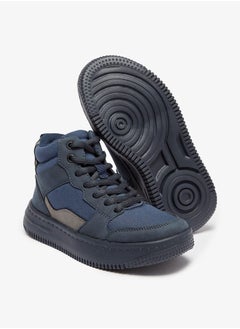 Mister Duchini Boys Panelled High Top Sneakers with Zip Closure  - Image 4