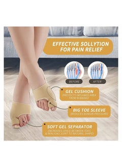 Bukela Bunion Corrector Orthopedic Splint Big Toe Separator Pain Relief Non-Surgical Hallux Valgus Correction Straightener for Women Men Day Night Support 1 Pair  - Image 5