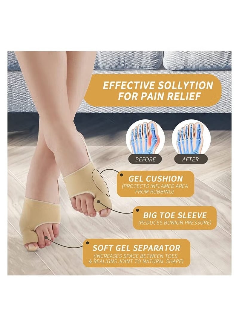 Bukela Bunion Corrector Orthopedic Splint Big Toe Separator Pain Relief Non-Surgical Hallux Valgus Correction Straightener for Women Men Day Night Support 1 Pair - Image 5