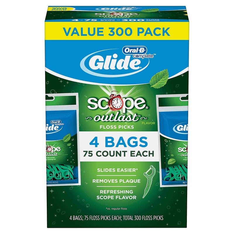 Glide خيط تنظيف الأسنان Glide Oral B Plusx 40mm Outlast - نكهة النعناع طويلة الأمد، عبوة من 75 قطعة - Image 2