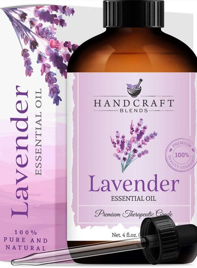 handcraft Blends Handcraft Lavender Essential Oil - 100% Pure and Natural - Premium Therapeutic Grade with Premium Glass Dropper - Huge 4 fl. Oz - Image 1