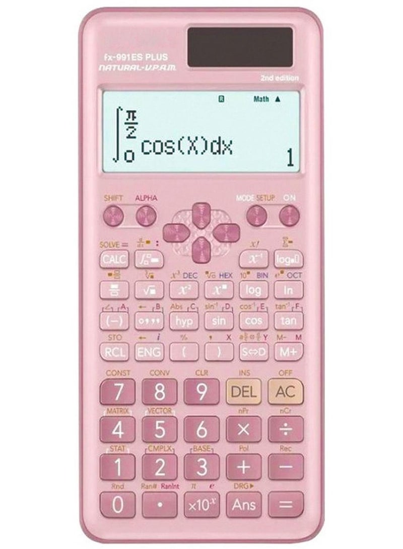 LEXIN Fx-991Es Plus 2nd Edition Scientific Calculator Pink - Image 1