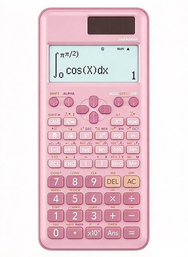 LEXIN Scientific Calculator 2nd Edition With Basic And Advanced Functions - Pink, Ideal For Students And Office Use - Image 1