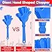 Woanger 4 Pieces Jumbo Hand Clappers 11 Inch Noise Makers Party Favors Giant Large Hand Clappers Noise Makers for Sporting Events Cheers Ball Dance Basketball Football Noisemakers Blue - Image 4