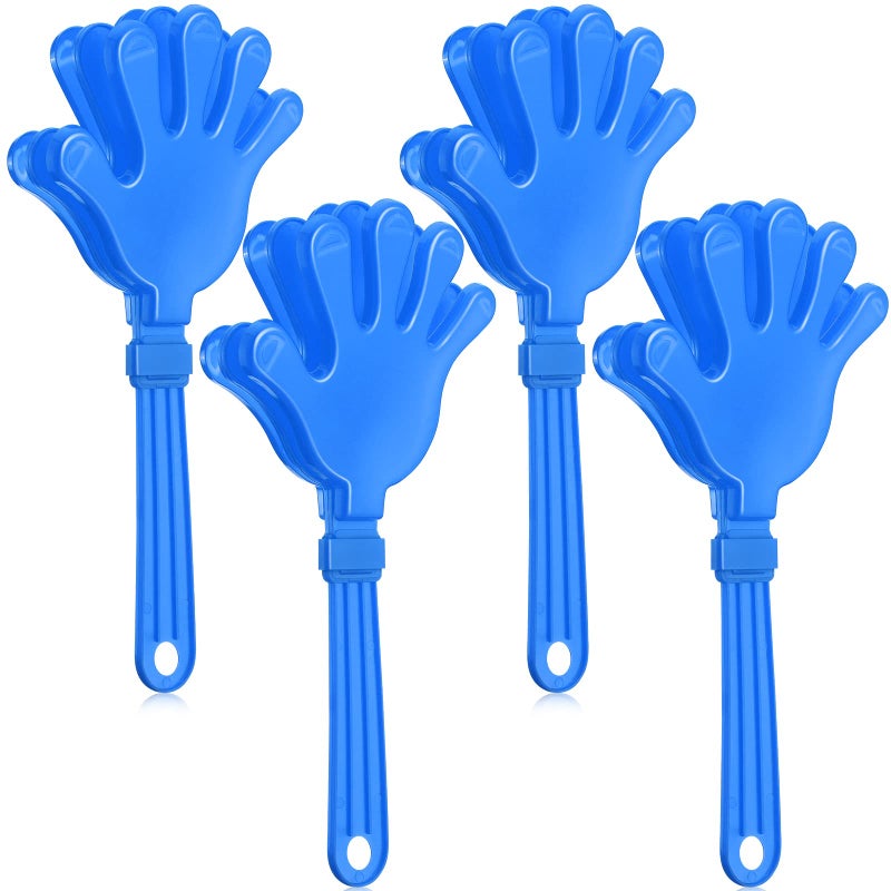 Woanger 4 Pieces Jumbo Hand Clappers 11 Inch Noise Makers Party Favors Giant Large Hand Clappers Noise Makers for Sporting Events Cheers Ball Dance Basketball Football Noisemakers Blue - Image 3
