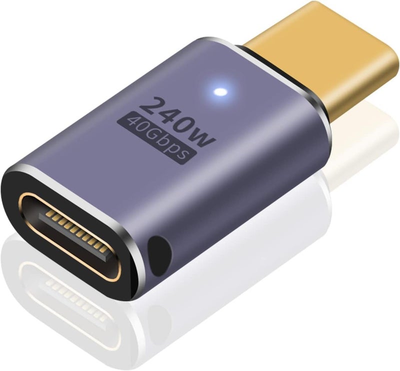 Microware موسع USB نوع C، محول تمديد ذكر إلى أنثى 240 واط 40 جيجابت في الثانية مع عرض فيديو 8K لجهاز iPad وiMac وMac-Book وThunderbolt 3/4، 1 حزمة (MMPL-108-240W) - Image 1