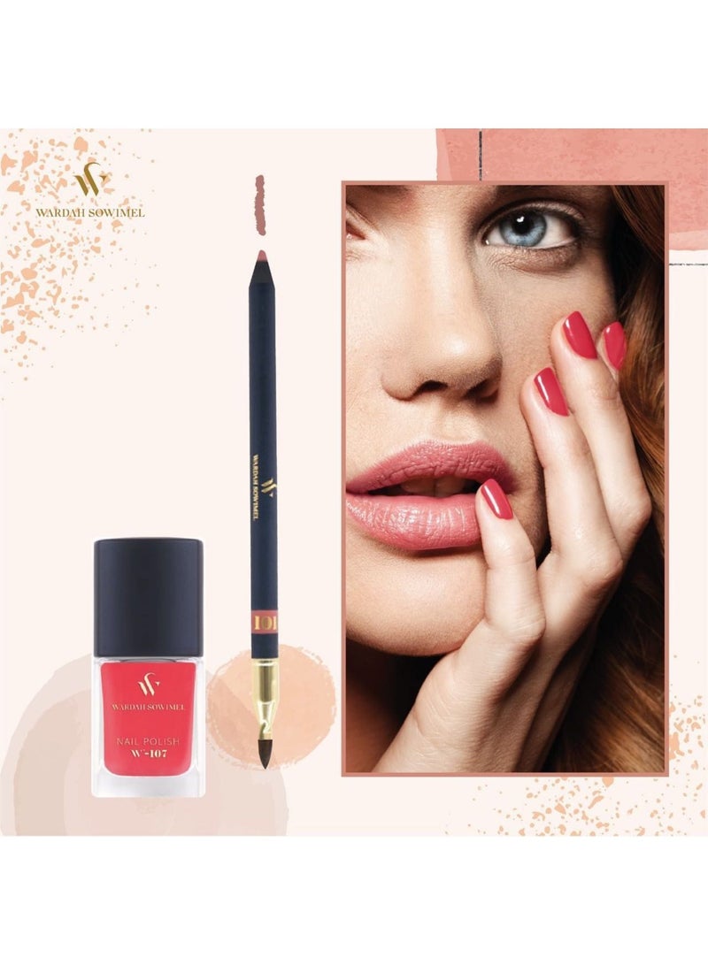 وردة صويمل طلاء أظافر من وردة صويمل - كورال - W107 - Image 1