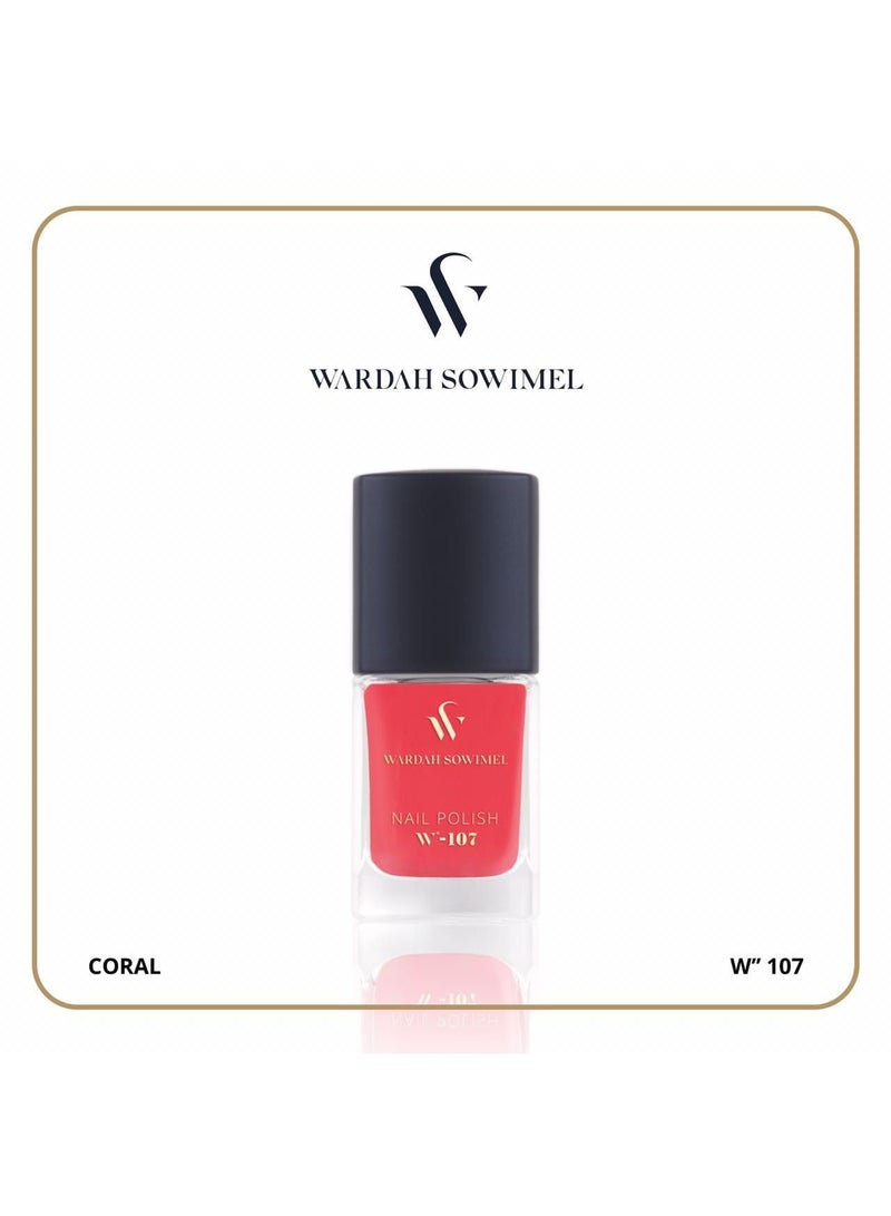 وردة صويمل طلاء أظافر من وردة صويمل - كورال - W107 - Image 2