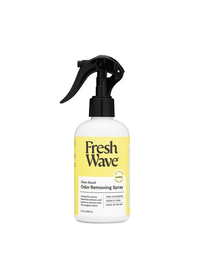 Fresh Wave Lemon Odor Eliminator Spray & Air Freshener, 8 oz. | Odor Absorbers for Home | Safer Odor Relief | Natural Plant-Based Odor Eliminator | For Furniture, Fabrics & Trash