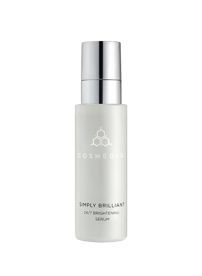 CosMedix Simply Brilliant Vitamin C Brightening Face Serum Dark Spot Reduction Antioxidant | For Luminous Even-Toned Skin 30ml - Image 1