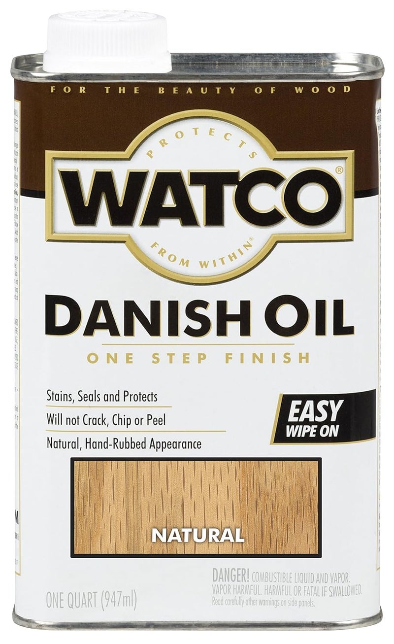 Watco A65741 Danish Oil Wood Finish, Quart, Natural - Image 1