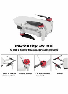 SYOSI Drone Motor Cover, Compatible with DJI Mavic Mini, for Prop Blade Motor Bundle Protection, Red  - Image 2