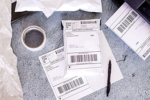 Premium Label Supply White Sticker Half Sheet Labels – 8.5" x 5.5" – Laser/Inkjet Compatible – (2 per Sheet), 200 Sheets - 400 Total Adhesive Labels - Image 2