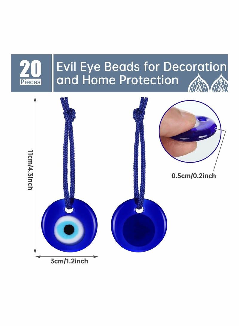 Captaintech 20 Pieces Turkish Blue Eye Beads Charms - Image 2