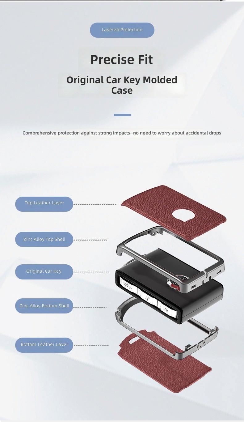 Volvo Luxury Aluminum Key Case for Volvo - Compatible with XC60/XC40/S60/S90/XC90/V60/V90 - Image 3