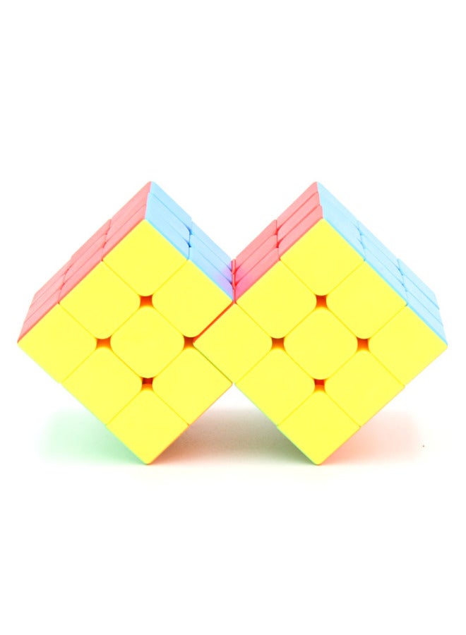 Intelligence Paradise DIY Two-piece Three-order Rubik's Cube Real Color 5.6cm2 Even 3-limited Turn 3-order Intelligence Toy Stitching-Color:2 Siaman 3-stage Color 1  - Image 3