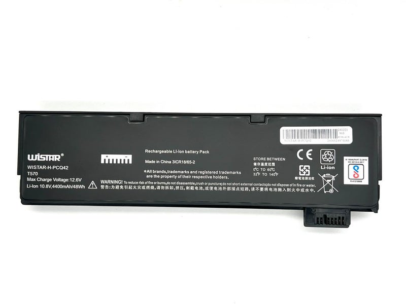 WISTAR 01AV427 01AV425 SB10K97584 Battery for Lenovo Thinkpad T470 T480 P51S P52S TP25 T570 T580 A485 A475 Series 4X50M08812 01AV427 01AV422 01AV423 01AV492 01AV490 01AV428 - Image 1
