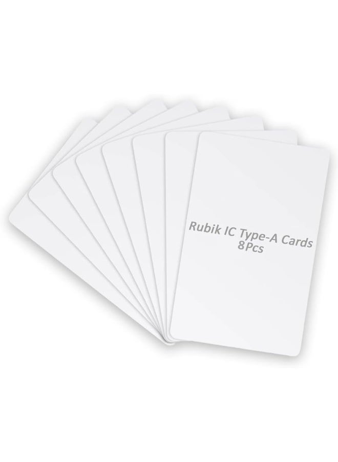 Rubik 8pcs IC Type-A RFID Key Cards for RFID Copier/Reader/Writer/Duplicator (IC Type-A 8Cards)