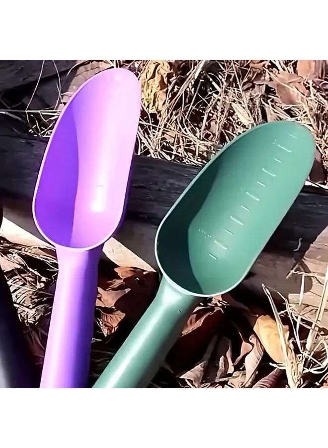 Purple Plastic Gardening Trowel with Scale Ergonomic Handle for Succulents Balcony Planting - Image 3