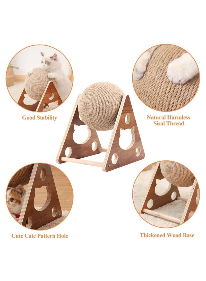 كيلا كرة خدش القطط، ألعاب تفاعلية للقطط الصغيرة، حبل من السيزال، لوح كرة، ألعاب طحن أقدام، خدش القطط، أثاث مقاوم للتآكل للحيوانات الأليفة - Image 2