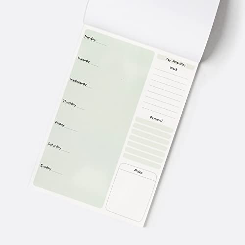 The Journal Lab - Weekly Planner Pad | Weekly Planner Sheets | Notepad | 52 Weeks (Pistachio) - Image 2