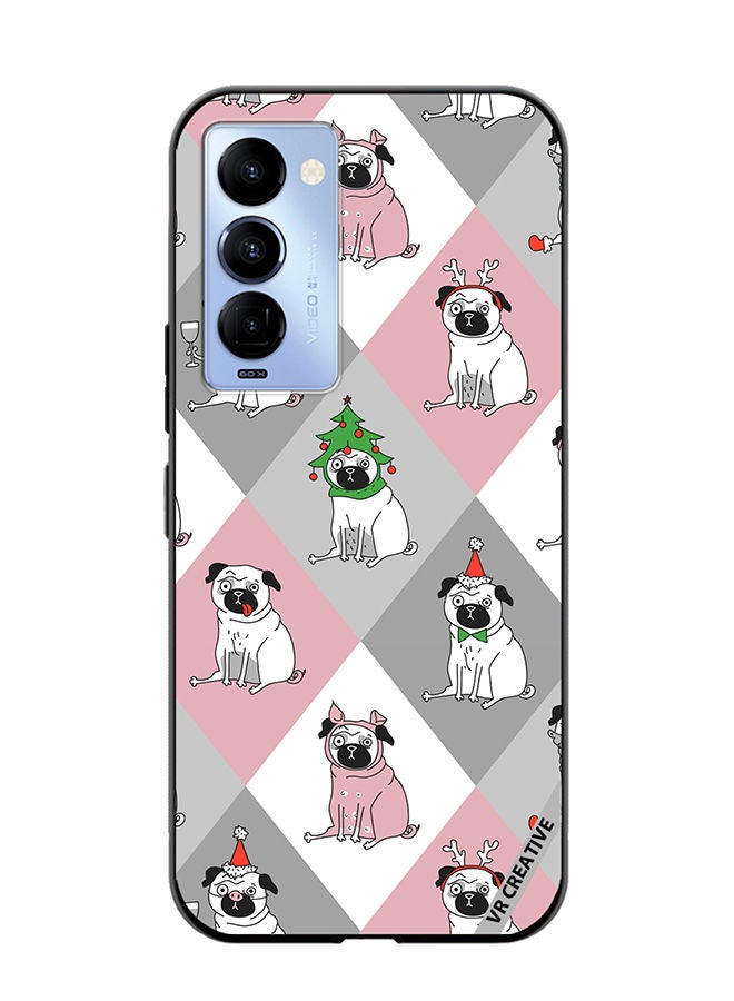 VR CREATIVE Protective Case Cover For Tecno Camon 18/18 P Dogs Design Multicolour - Image 1