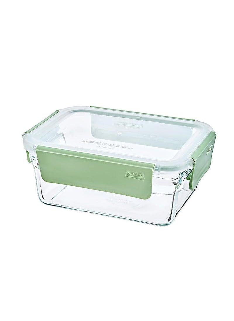 Glasslock GLASSLOCK Pure Airtight Tempered Food Container, Microwave and Dishwasher safe, Rectangle – 390 ml  - Image 1