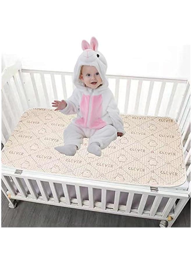 Gonice - Waterproof Sheet Incontinence Pram And Bed Protector Crib Mattress Sheets (Brown Penguin, 28‘’ X 39‘’) - Image 1