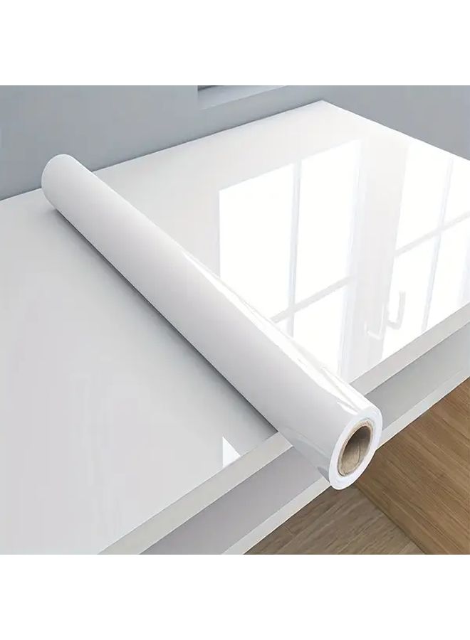 White Marble Peel And Stick Wallpaper 393.7 Inch Long Waterproof Removable Film - Image 3