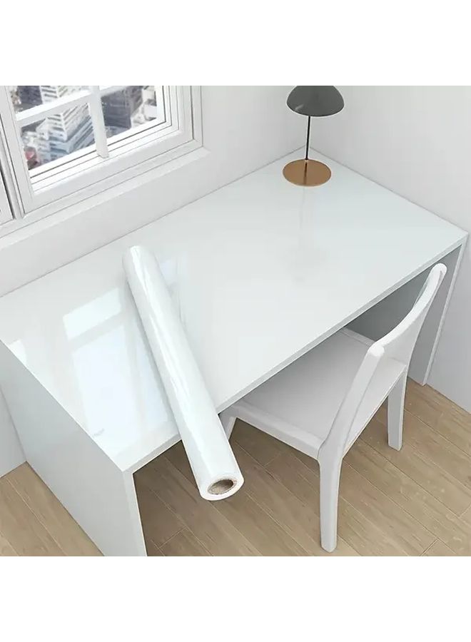 White Marble Peel And Stick Wallpaper 393.7 Inch Long Waterproof Removable Film - Image 2
