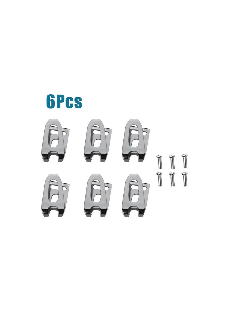 GGOOT Replacement Belt Hook Clip, 6pcs Stainless Steel Driver Belt Clip Drill Clip Hook Tool with Screws Compatible with Makita 18V LXT Cordless Drills  - Image 2