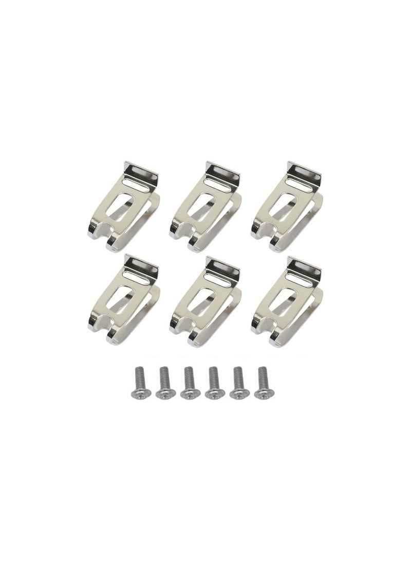 GGOOT Replacement Belt Hook Clip, 6pcs Stainless Steel Driver Belt Clip Drill Clip Hook Tool with Screws Compatible with Makita 18V LXT Cordless Drills  - Image 1