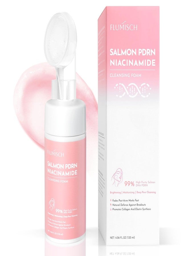 FluMisch Salmon DNA PDRN Facial Cleanser | Low pH Hydrating Daily Foaming Face Wash with Soft Massage Heads | PDRN, Collagen & LHA | Gentle Pore Care & Radiant, Balanced-Looking Skin | 4.23 oz - Image 1