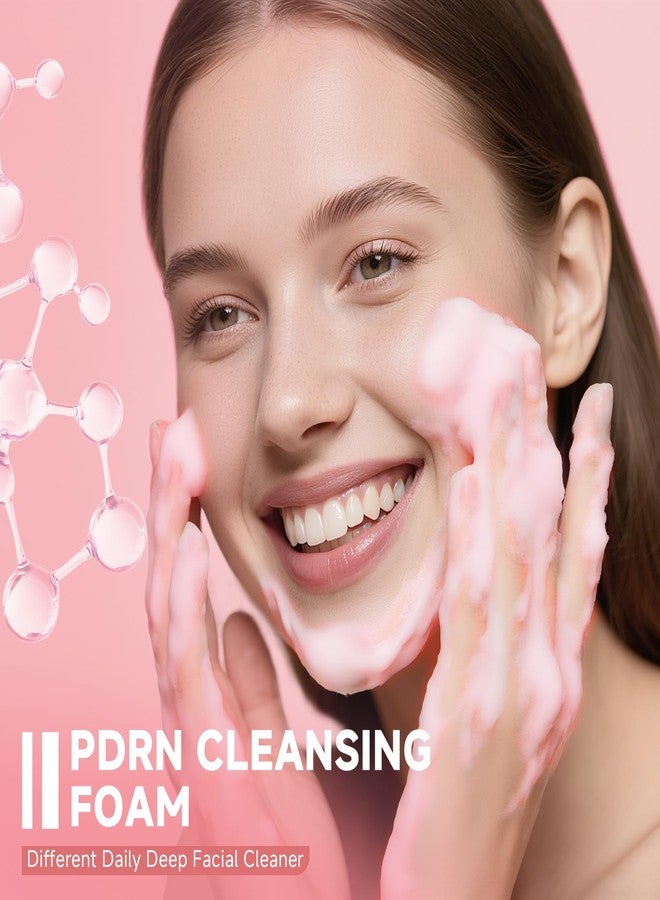 FluMisch Salmon DNA PDRN Facial Cleanser | Low pH Hydrating Daily Foaming Face Wash with Soft Massage Heads | PDRN, Collagen & LHA | Gentle Pore Care & Radiant, Balanced-Looking Skin | 4.23 oz - Image 5