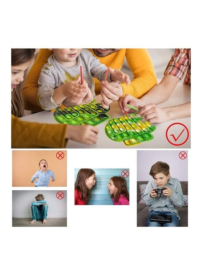 Pop Push It Fidget Toys, Squeeze Sensory Toy, Autism Special Needs Stress Reliever, Stress Relief and Anti-Anxiety Toy for Kids Adults Kids Family Silicone Game - Image 3