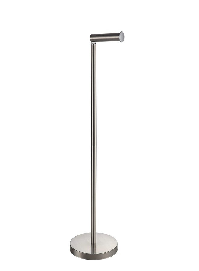 BGL Freestanding Toilet Paper Holder - Brushed Nickel, Reserve Storage for Paper Rolls - Image 1