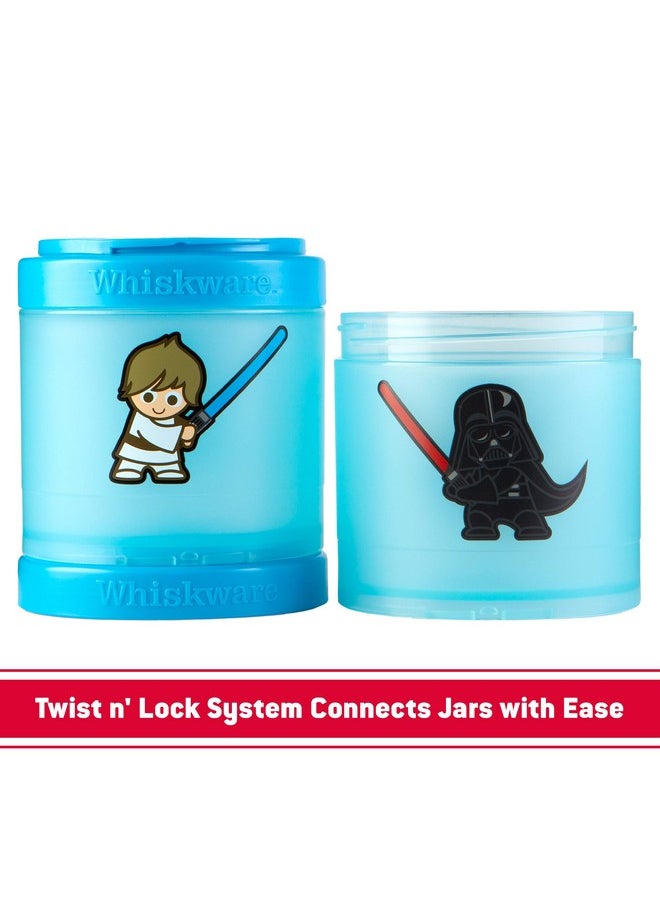 Whiskware - Star Wars Stackable Snack Containers For Kids And Toddlers, 3 Stackable Snack Cups For School Or Travel, Baby Yoda Grogu And The Mandalorian Helmet - Image 1