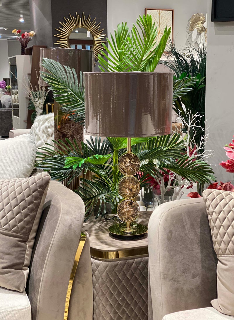 سوليتير مصباح ترابيزة من الستانلس ستيل والرخام الطبيعي مع خاصية التحكم باللمس - Image 2