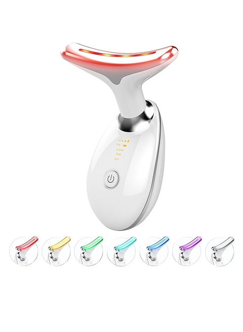 جهاز تجديد شباب الرقبة - جهاز تدليك مضاد للتجاعيد، لرفع وشد البشرة، لبشرة شابة للرقبة وخط الفك، جهاز تدليك مضاد للتجاعيد لشد الرقبة والوجه، جهاز علاج بالضوء LED مضاد للتجاعيد، مزيل للذقن المزدوجة